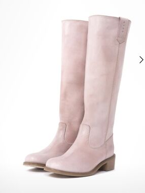NEW Dico Copenhagen Ann Gaucho Boot in Escovado Leather sz EU 38 US 7 Pink